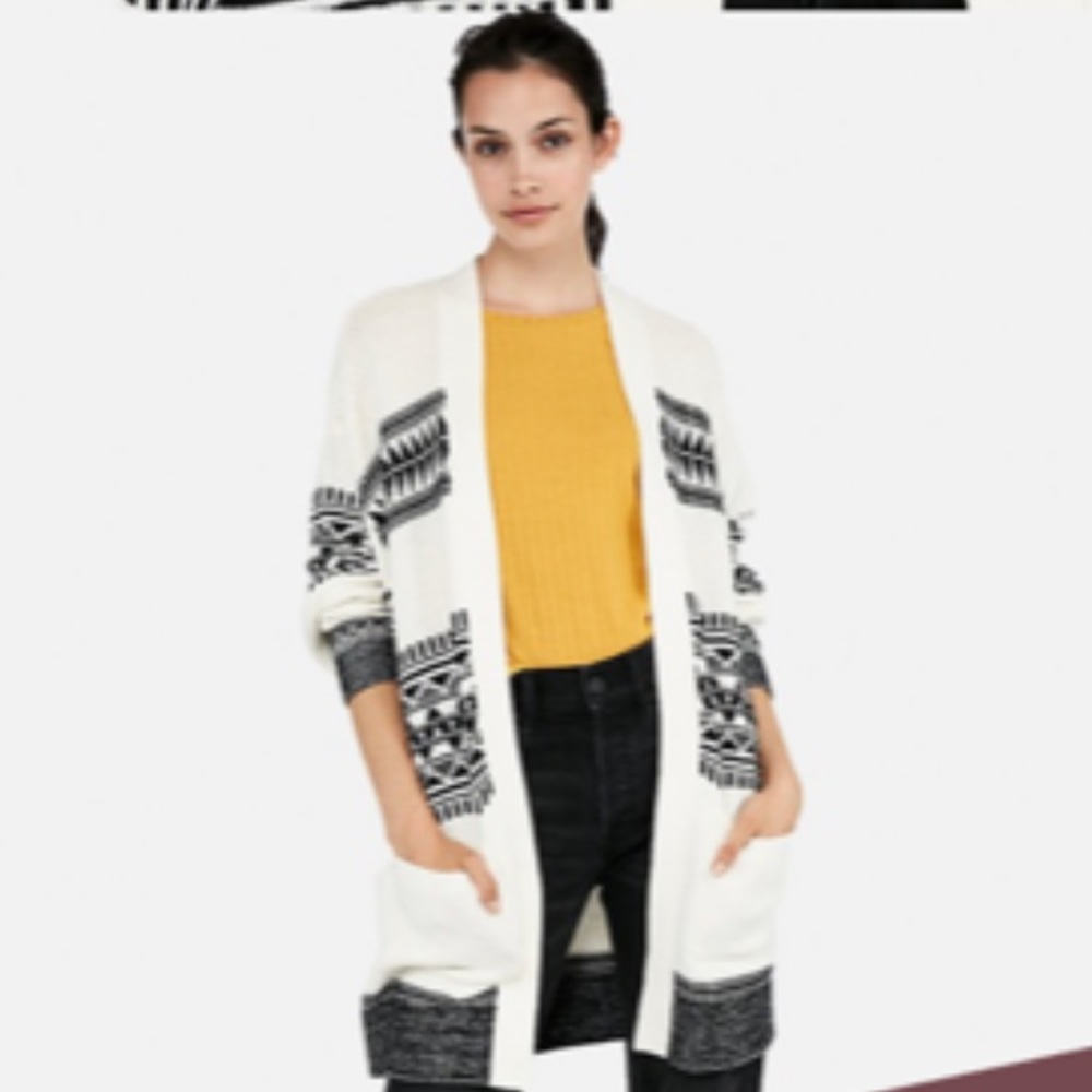 Express Geometric Cardigan